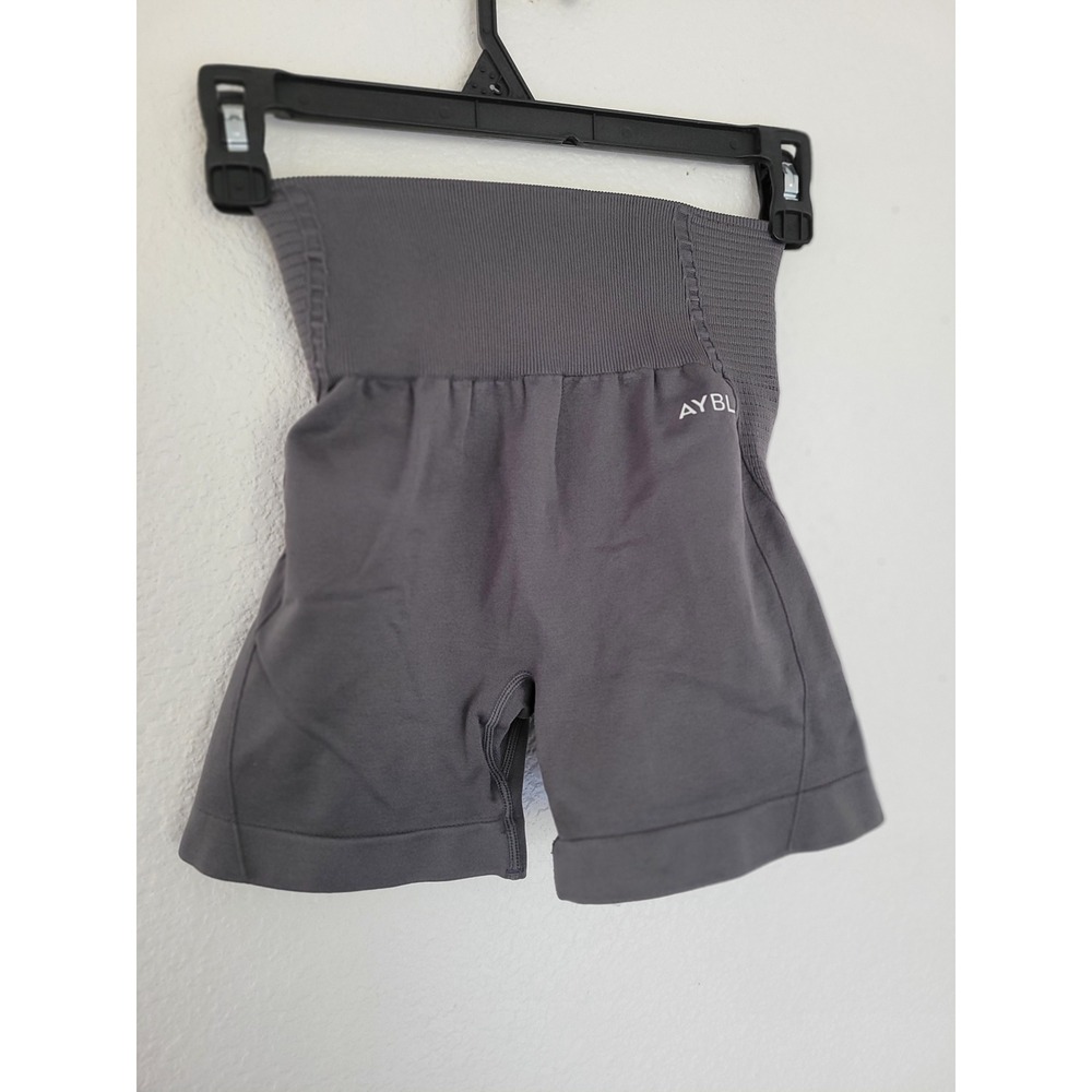 AYBL Seamless High Waisted Gym Shorts Charcoal Grey‎ XS Workout Athleisure #7